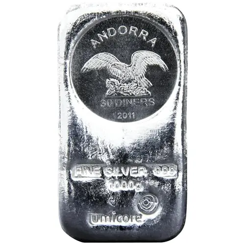 Silbermünzbarren diff. (intern)